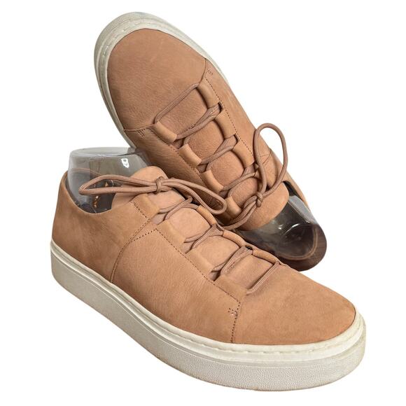 Eileen Fisher Prescot Platform Sneaker in Toffee Cream Nubuck Suede Leather sz 9 - Picture 2 of 8